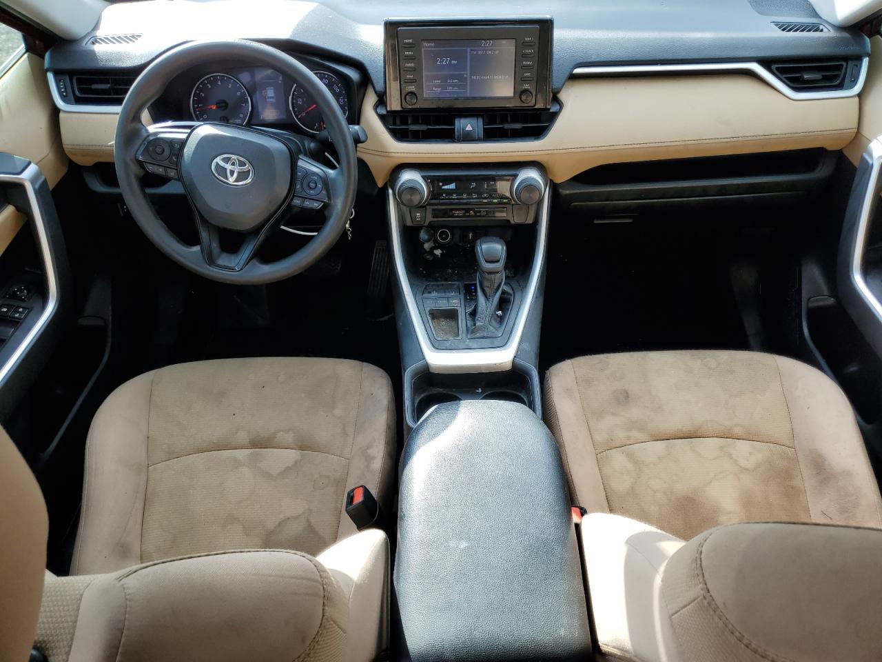 2019 Toyota RAV 4 VIN 2T3H1RFV4KW050874 Copart auction photo, side / front end damage thumbnail 8