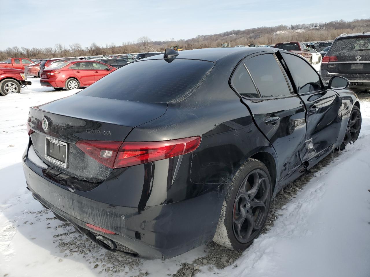 2020 Alfa Romeo Giulia VIN ZARFANBNXL7631479 Copart auction photo, side damage thumbnail 3