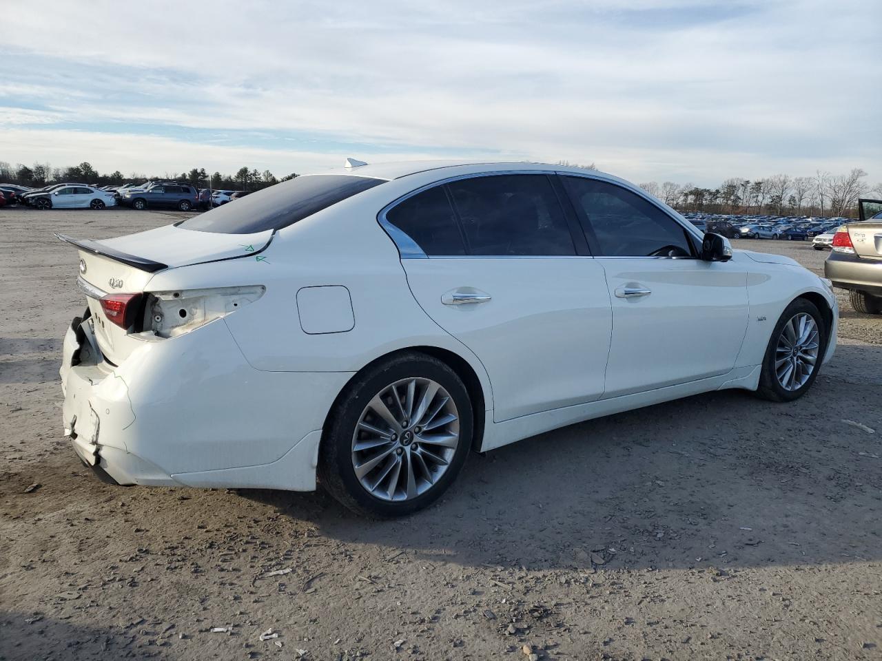 2020 Infiniti Q50 VIN JN1EV7AR2LM250479 Copart auction photo, rear end / front end damage thumbnail 3