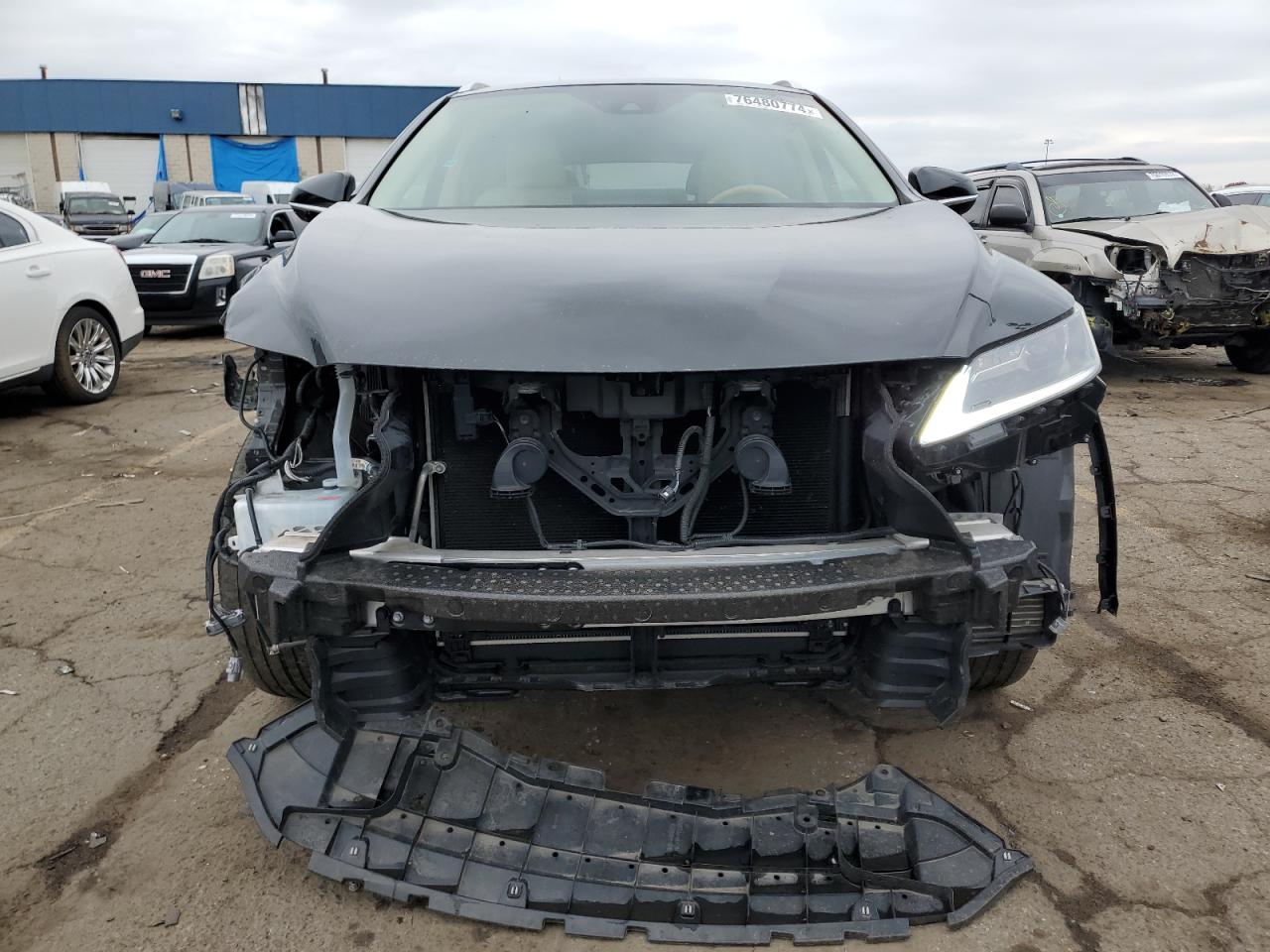 2022 Lexus RX VIN JTJHZKFA5N2043245 Copart auction photo, front end / side damage thumbnail 5