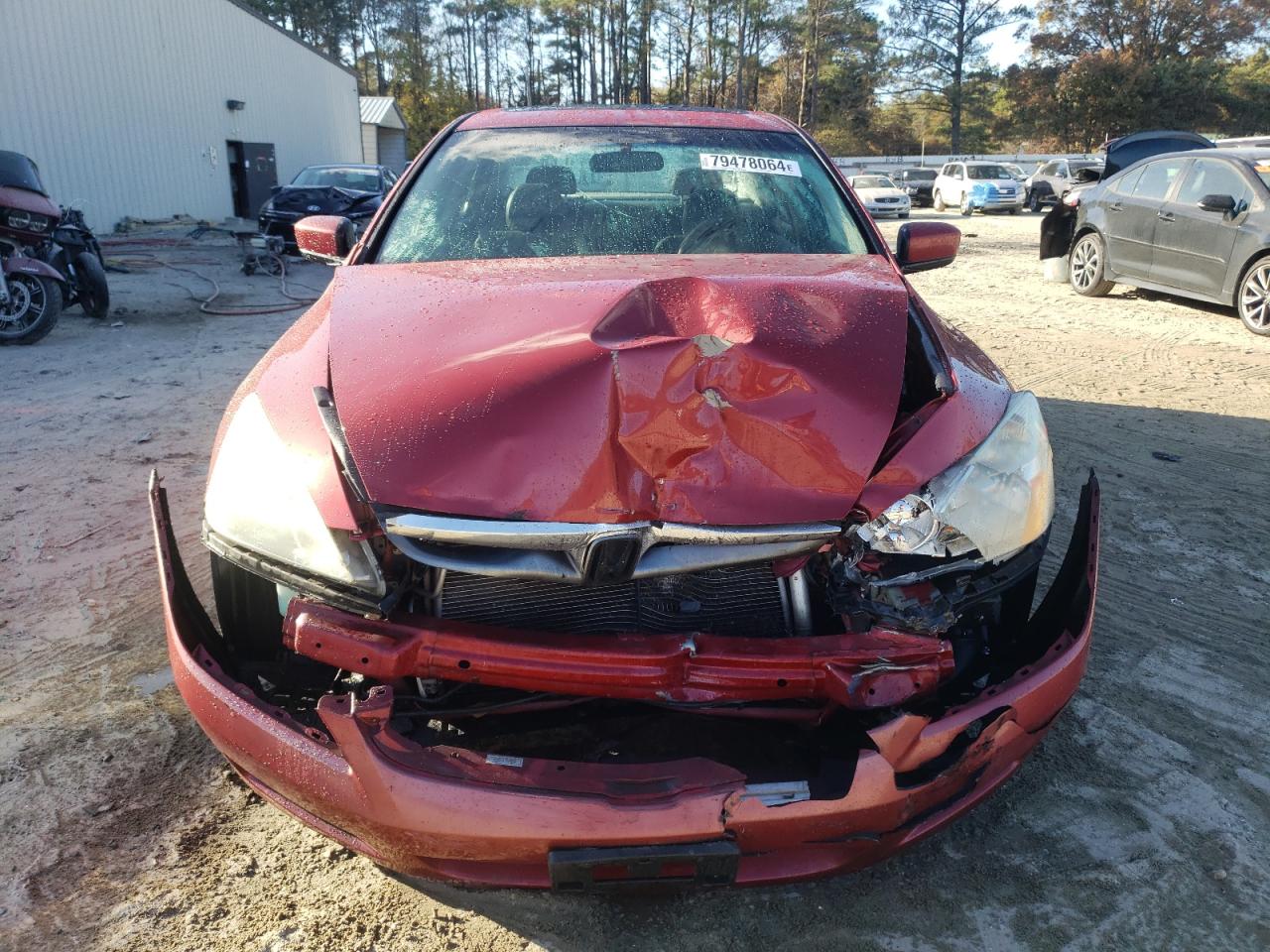 2007 Honda Accord VIN 1HGCM66827A092428 Copart auction photo, front end / minor dent/scratches damage thumbnail 5