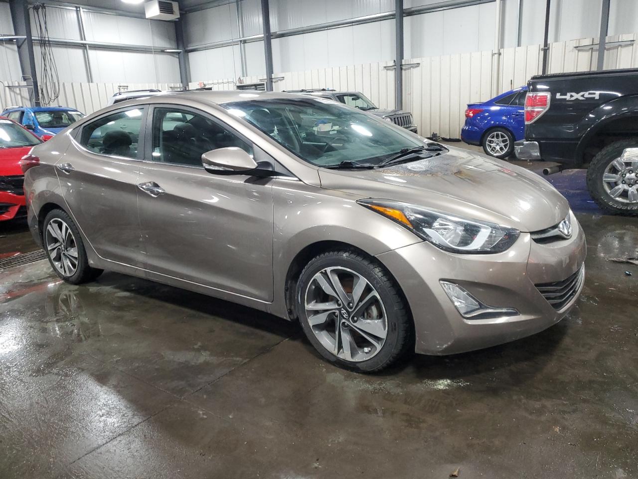 2014 Hyundai Elantra VIN 5NPDH4AE4EH473454 Copart auction photo, burn - engine damage thumbnail 4