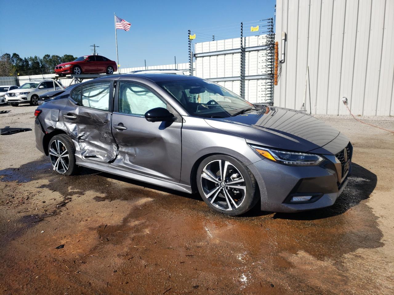 2021 Nissan Sentra VIN 3N1AB8DV9MY283077 Copart auction photo, side / rear end damage thumbnail 4