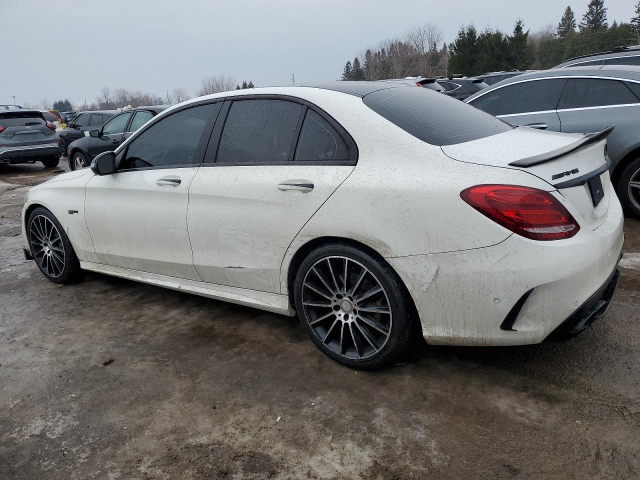 2017 Mercedes-Benz C-klasse VIN 55SWF4KB6HU181874 Copart auction photo, front end / side damage thumbnail 2