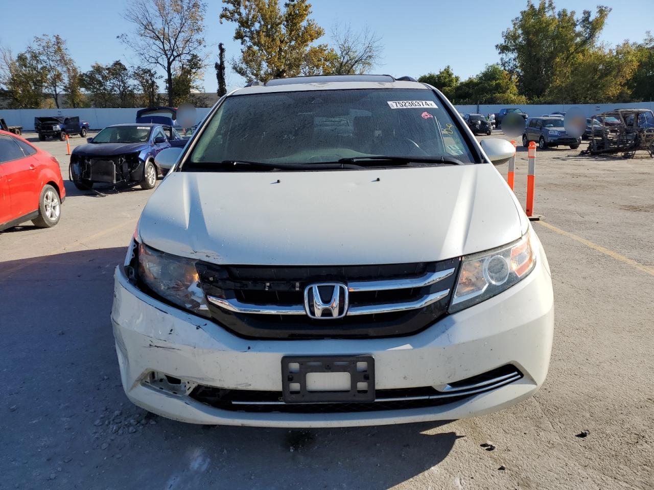 2014 Honda Odyssey VIN 5FNRL5H65EB036814 Copart auction photo, front end damage thumbnail 5