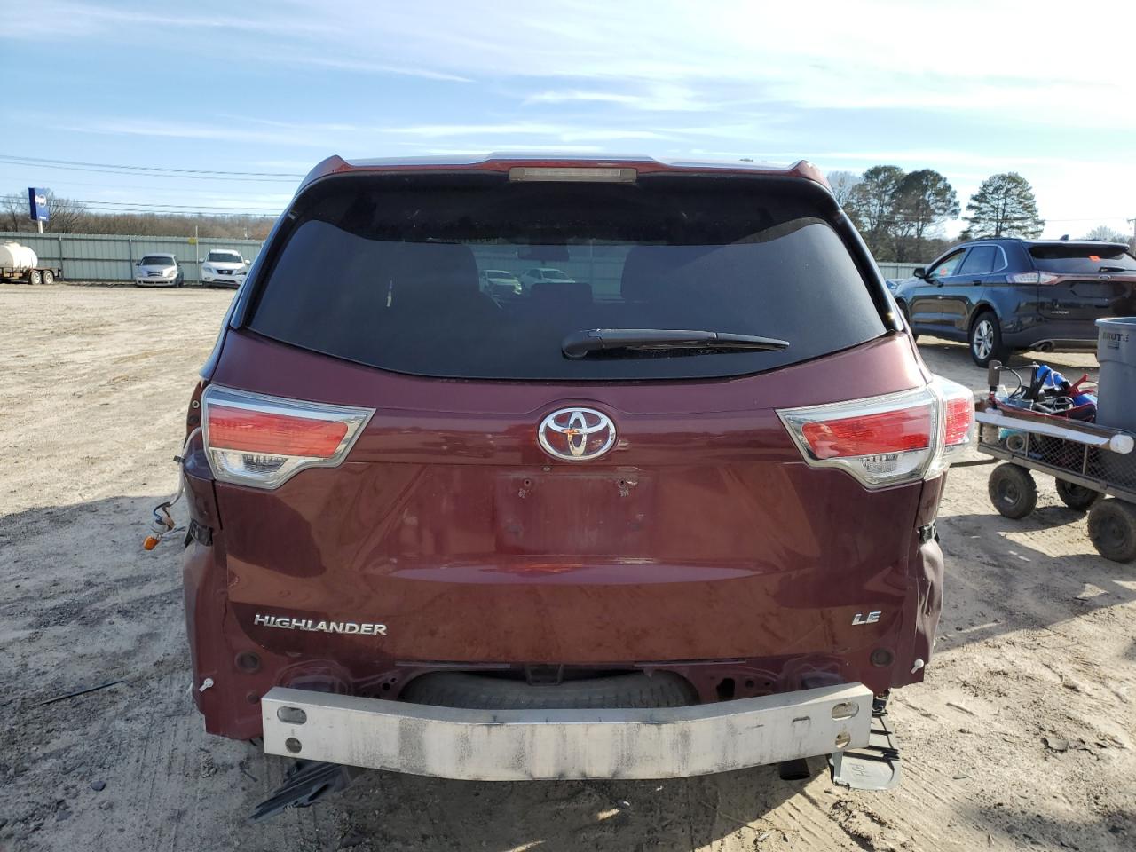 2014 Toyota Highlander VIN 5TDZARFH9ES007894 Copart auction photo, all over damage thumbnail 6
