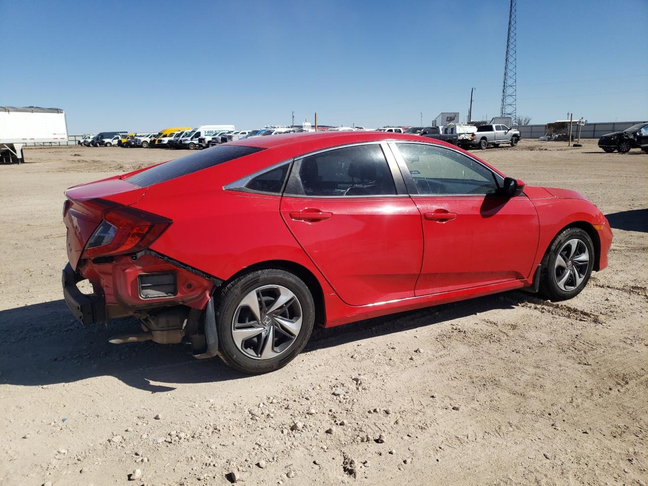 2021 Honda Civic VIN 2HGFC2F67MH510096 Copart auction photo, side / rear end damage thumbnail 3