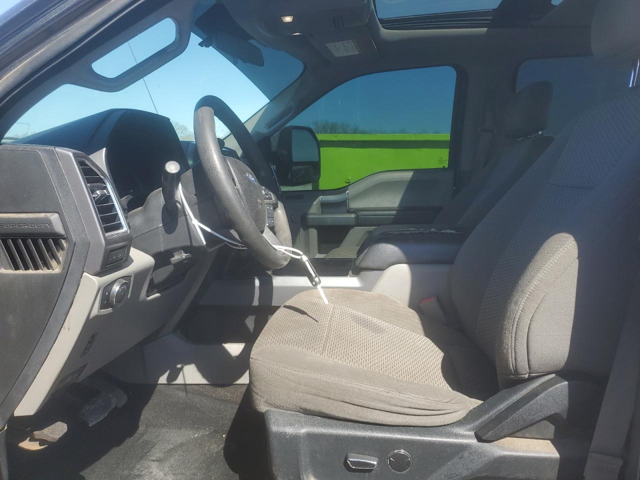2017 Ford F250 VIN 1FT7W2BT0HED14889 Copart auction photo, top/roof damage thumbnail 7