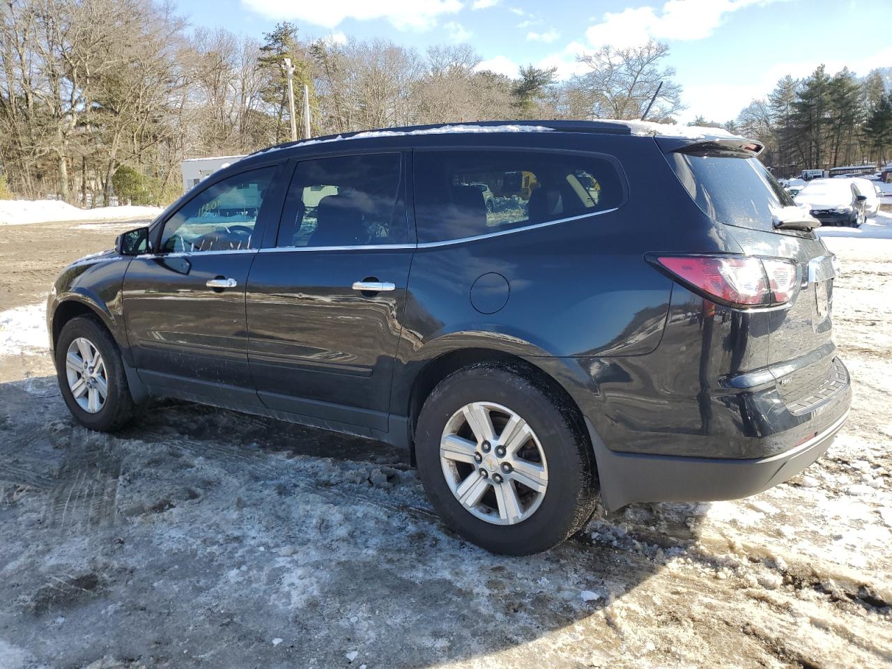 2014 Chevrolet Traverse VIN 1GNKVHKD8EJ235523 Copart auction photo, side / rear end damage thumbnail 2