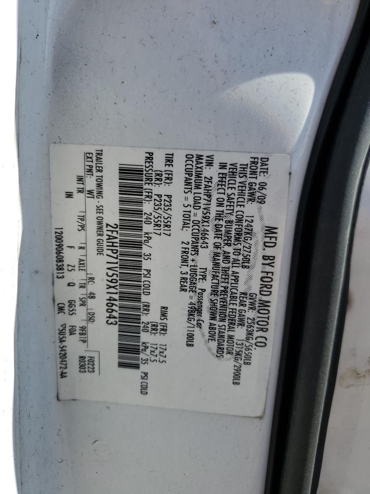 2009 Ford Crown Victoria VIN 2FAHP71V59X146643 Copart auction photo, minor dent/scratches damage thumbnail 12