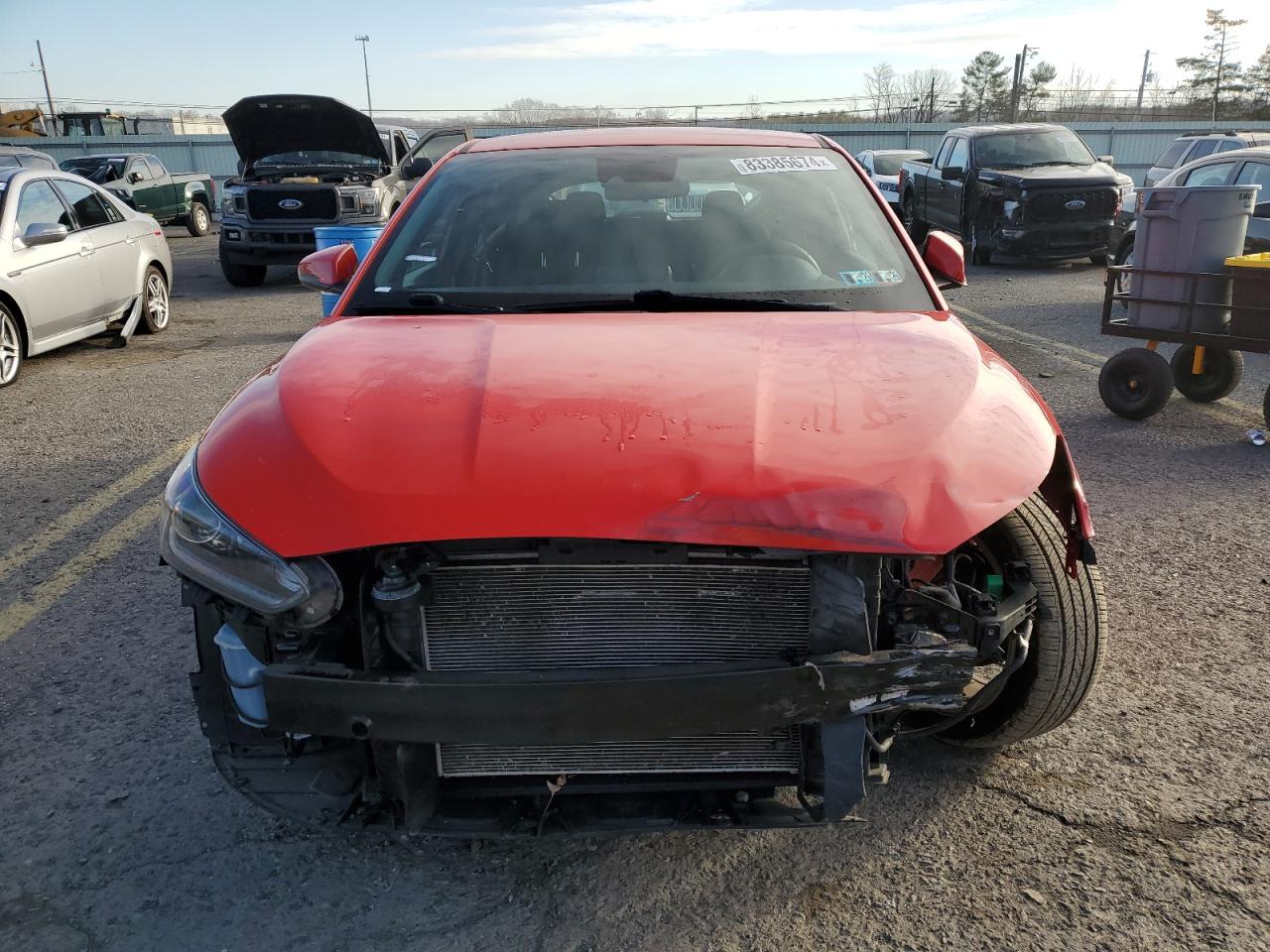 2019 Hyundai Veloster VIN KMHTG6AF9KU016364 Copart auction photo, front end damage thumbnail 5
