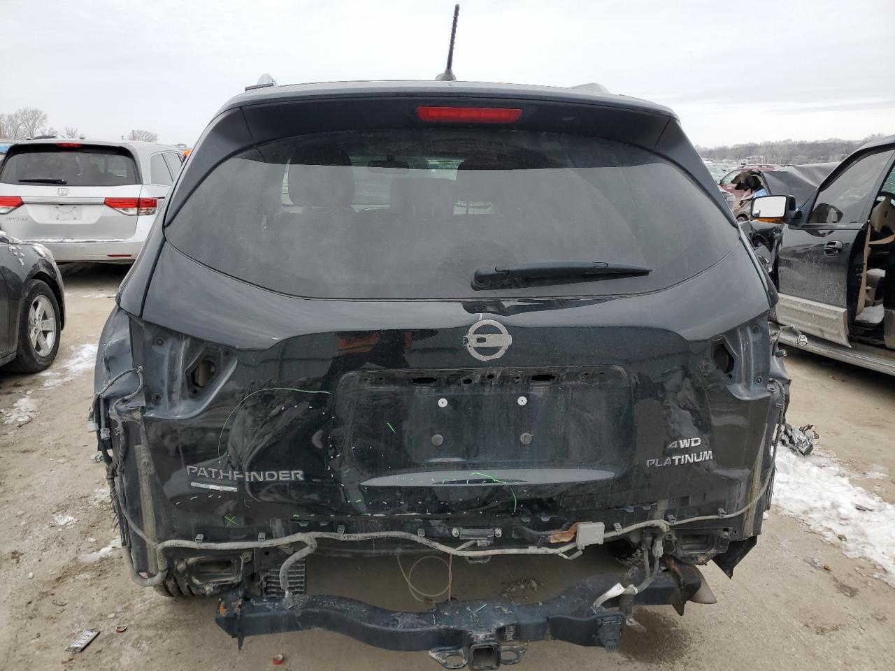2015 Nissan Pathfinder VIN 5N1AR2MM4FC634448 Copart auction photo, rear end / all over damage thumbnail 6