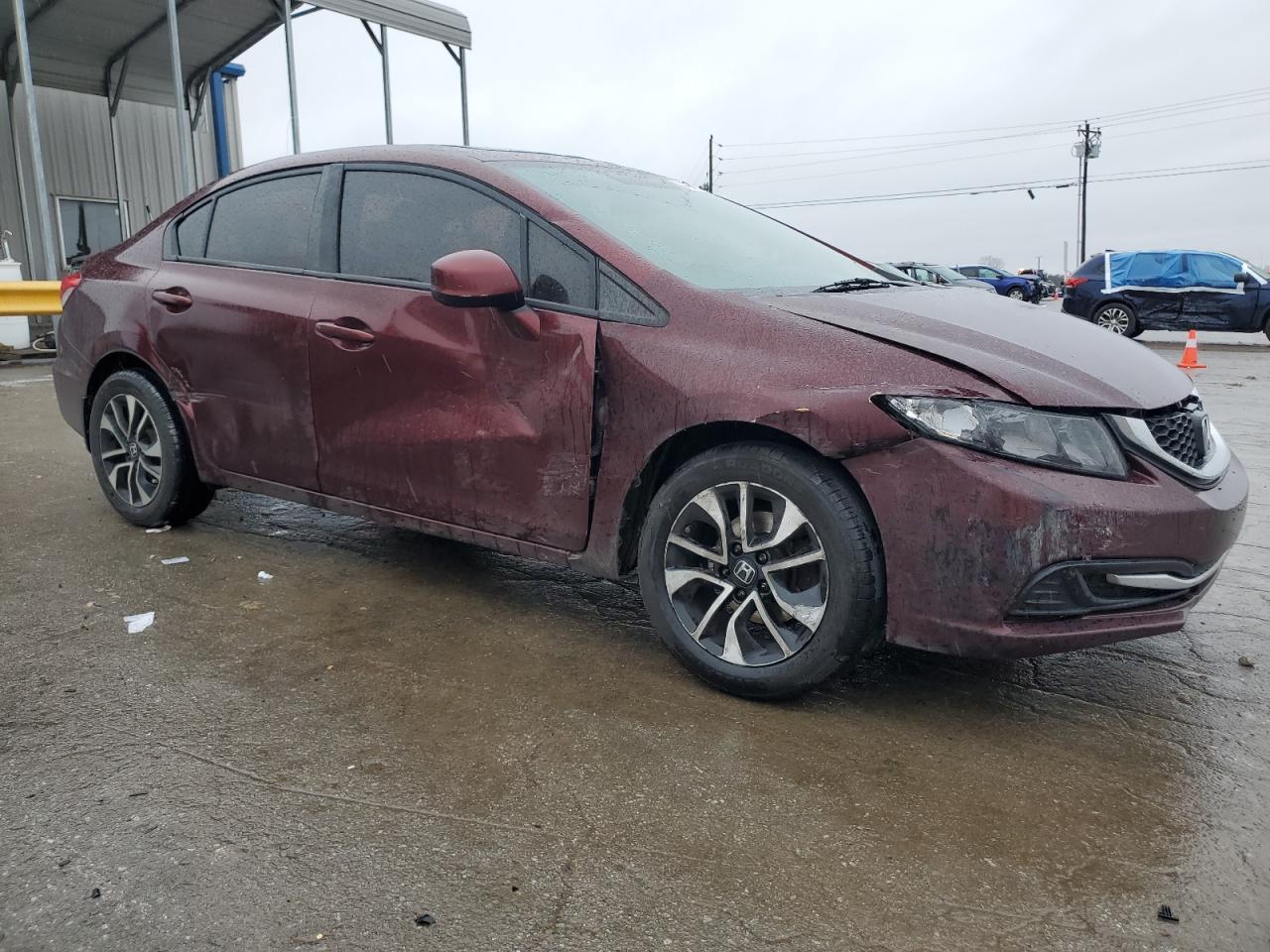 2013 Honda Civic VIN 19XFB2F84DE003266 Copart auction photo, all over damage thumbnail 4