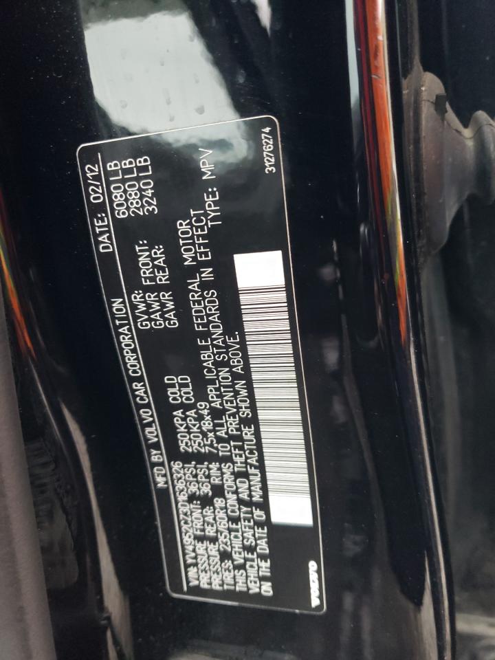 2013 Volvo XC90 VIN YV4952CZ3D1636326 Copart auction photo, front end damage thumbnail 14
