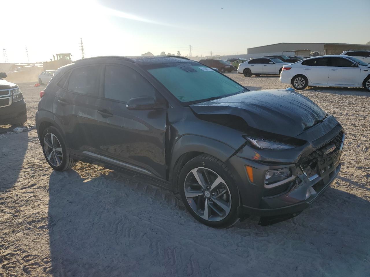 2019 Hyundai Kona VIN KM8K53A5XKU360373 Copart auction photo, front end damage thumbnail 4