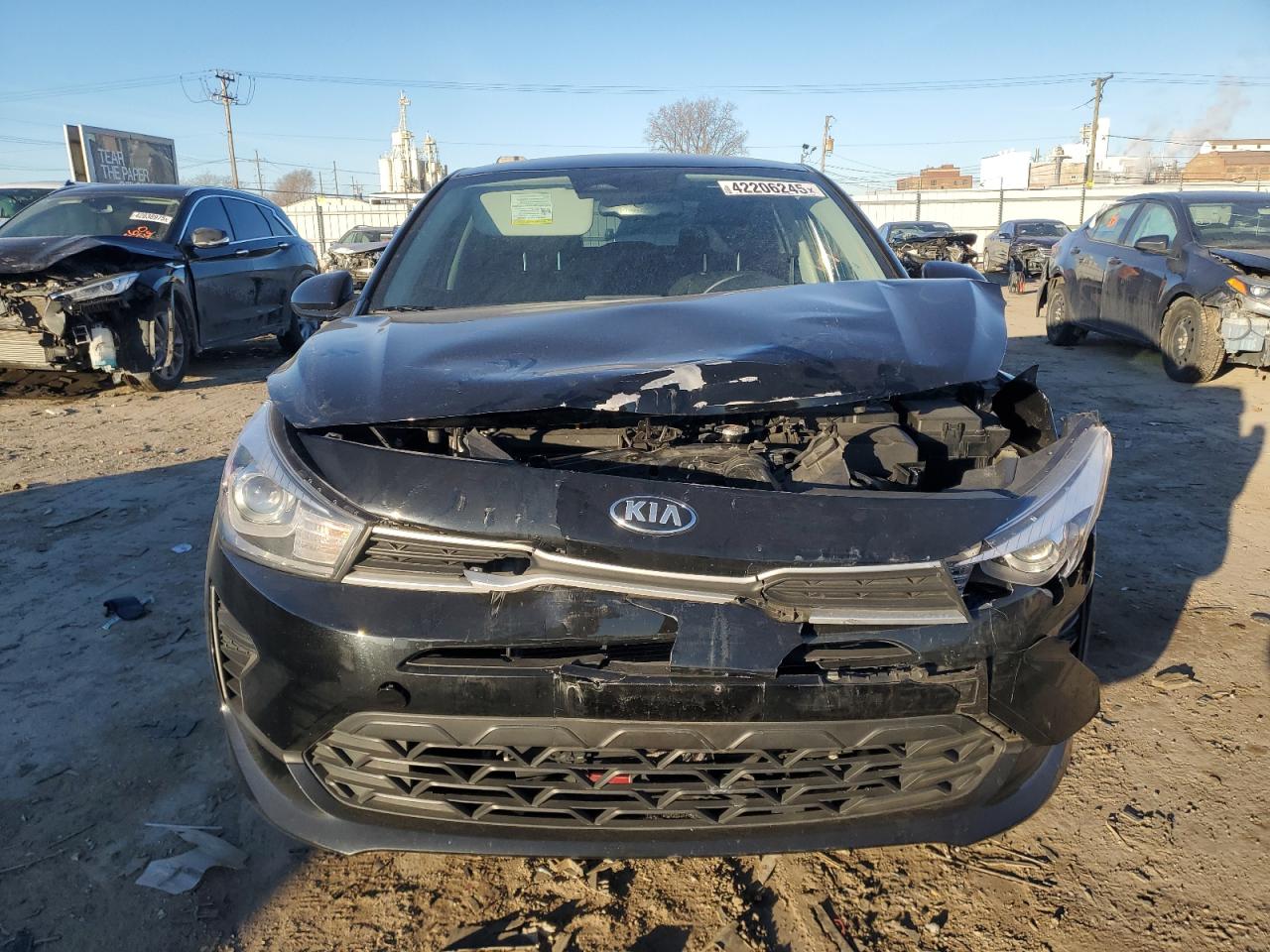 2021 KIA Rio VIN 3KPA24AD5ME380781 Copart auction photo, front end damage thumbnail 5