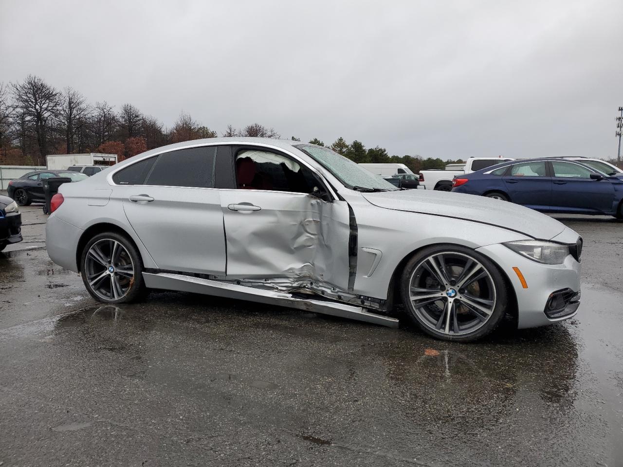 2020 BMW 4er VIN WBA4J1C08LBU68080 Copart auction photo, side / front end damage thumbnail 4