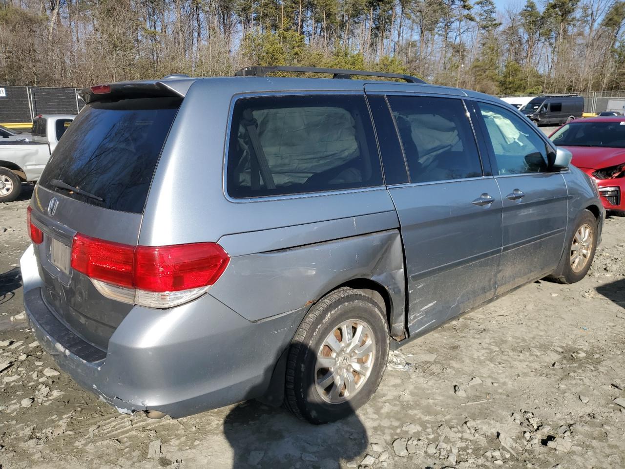 2008 Honda Odyssey VIN 5FNRL38728B051627 Copart auction photo, side damage thumbnail 3