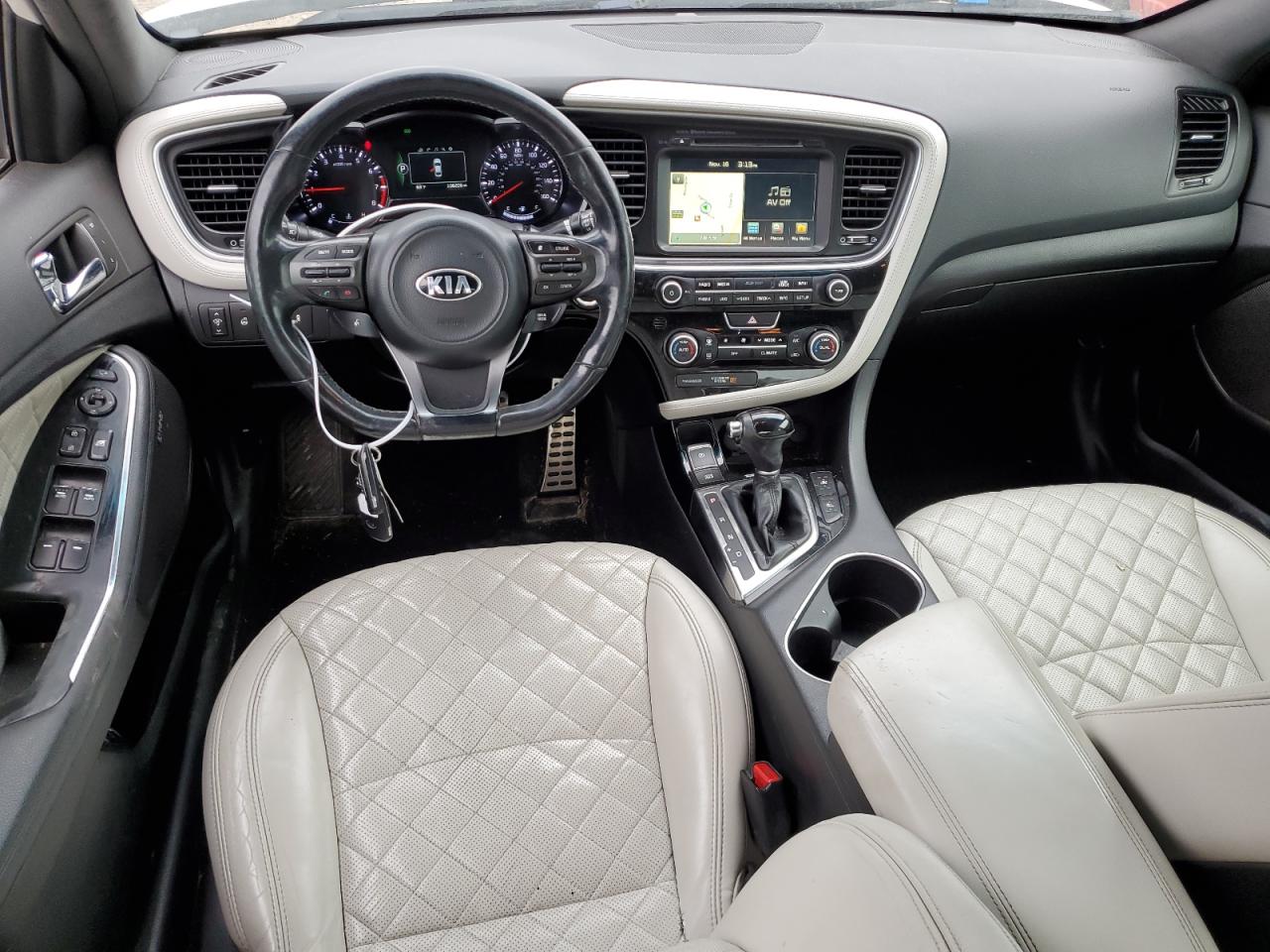 2015 KIA Optima VIN 5XXGR4A62FG455339 Copart auction photo, front end damage thumbnail 8