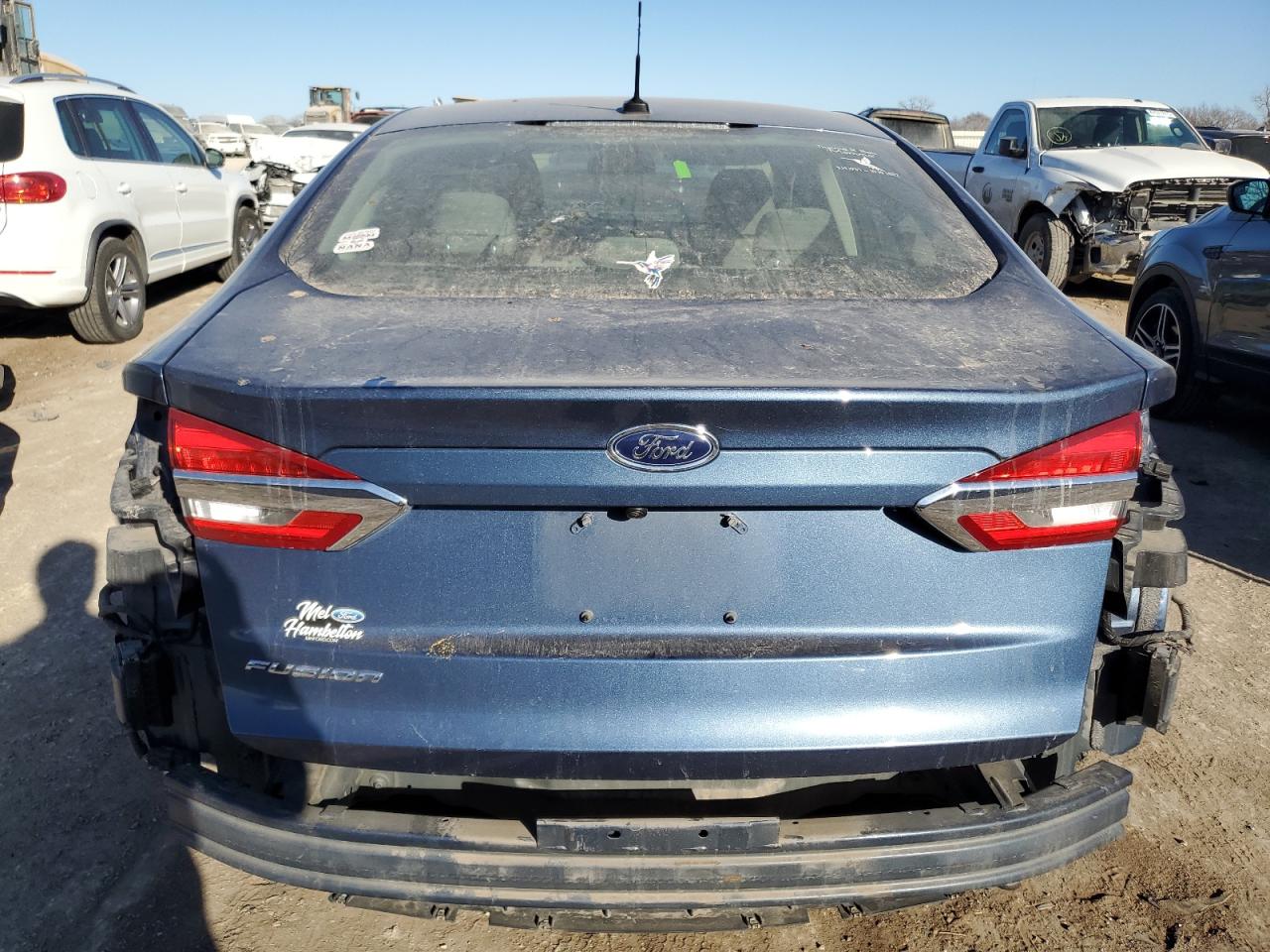 2019 Ford Fusion VIN 3FA6P0G71KR199089 Copart auction photo, rear end / side damage thumbnail 6