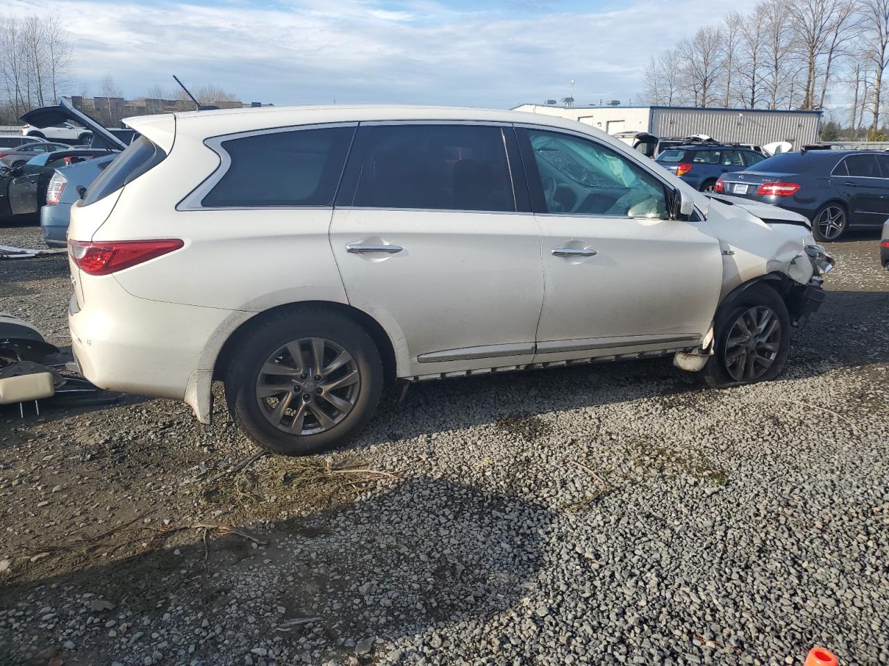 2014 Infiniti QX60 VIN 5N1AL0MM0EC513050 Copart auction photo, front end / undercarriage damage thumbnail 3