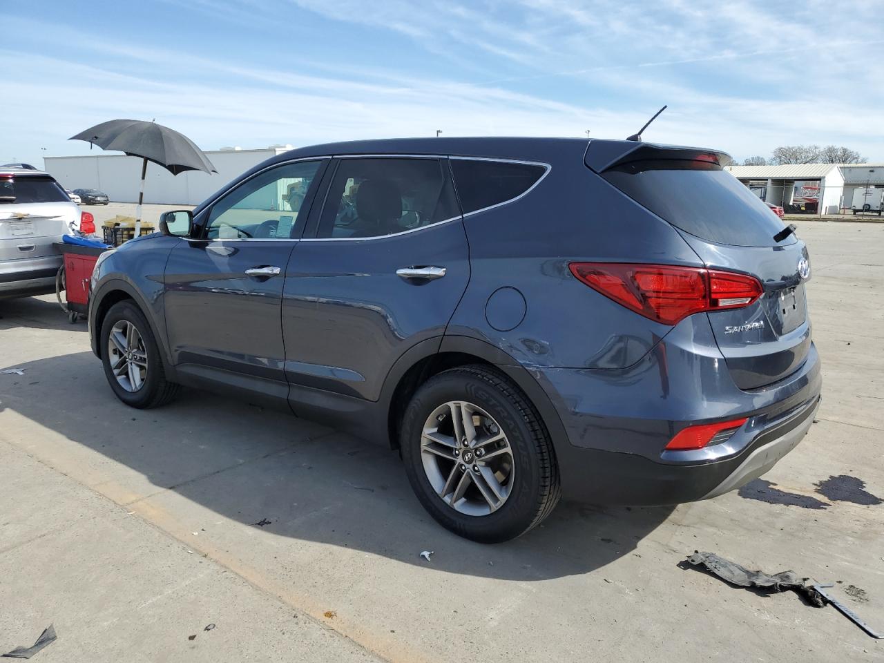 2018 Hyundai Santa Fe VIN 5NMZT3LB0JH097778 Copart auction photo, front end / rear end damage thumbnail 2