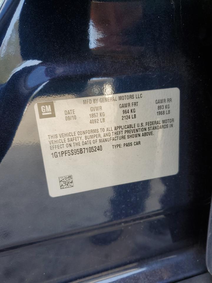 2011 Chevrolet Cruze VIN 1G1PF5S95B7105240 Copart auction photo, mechanical / rear end damage thumbnail 13