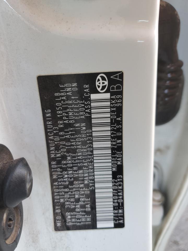 2014 Toyota Corolla VIN 5YFBURHE5EP031310 Copart auction photo, front end damage thumbnail 12