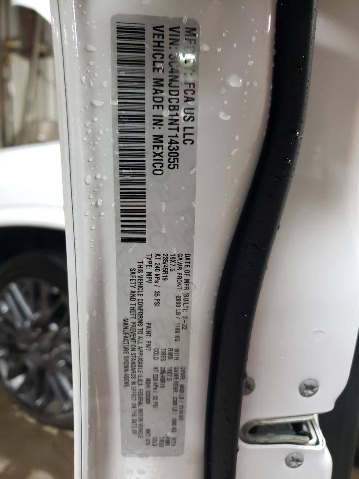 2022 Jeep Compass VIN 3C4NJDCB1NT143055 Copart auction photo, front end damage thumbnail 12