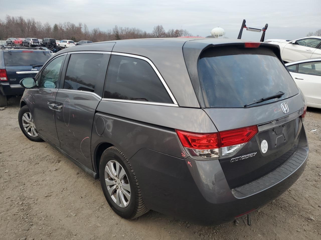 2014 Honda Odyssey VIN 5FNRL5H68EB003113 Copart auction photo, front end / side damage thumbnail 2