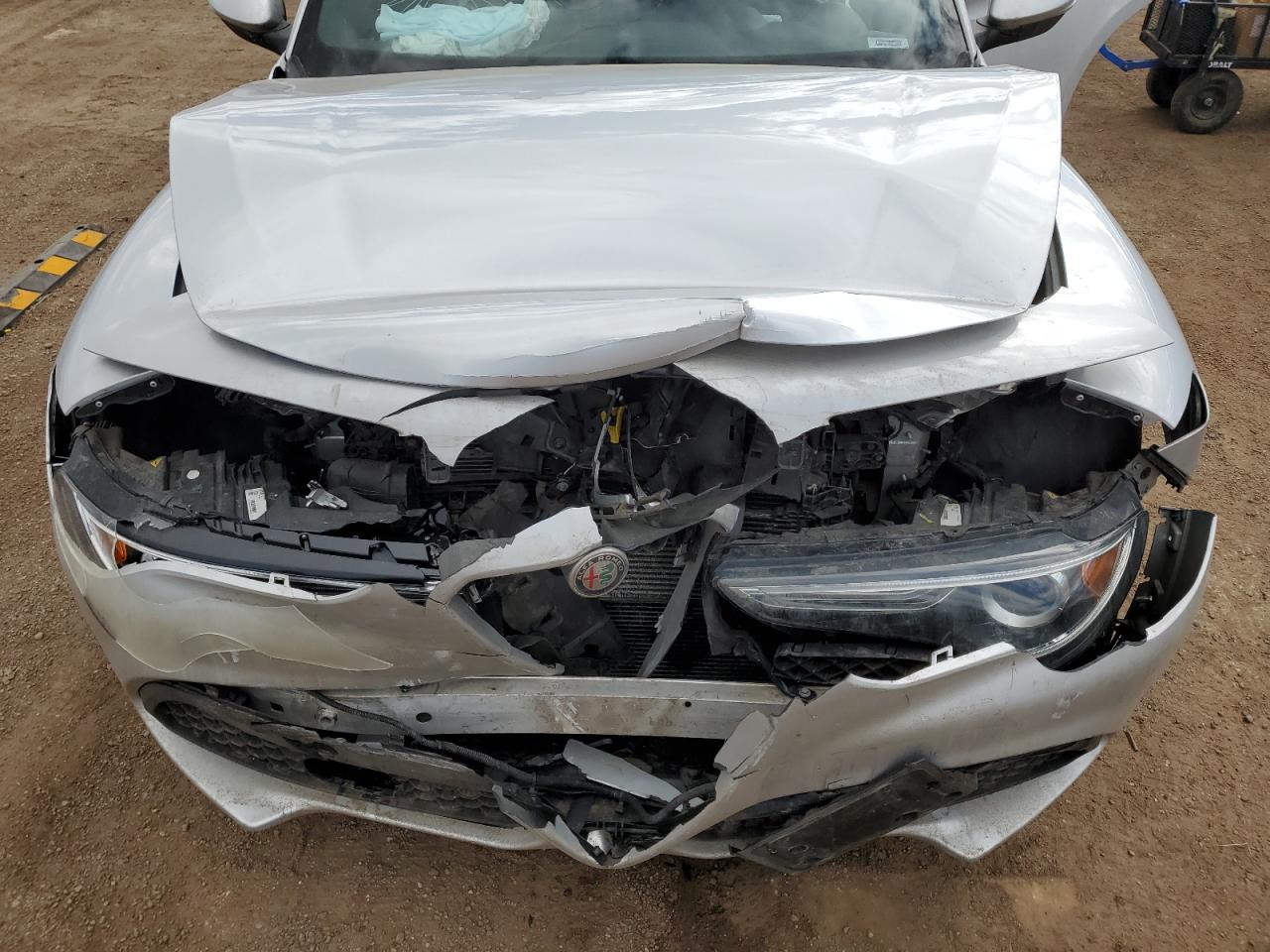 2018 Alfa Romeo Stelvio VIN ZASFAKNN7J7B83047 Copart auction photo, front end / side damage thumbnail 11
