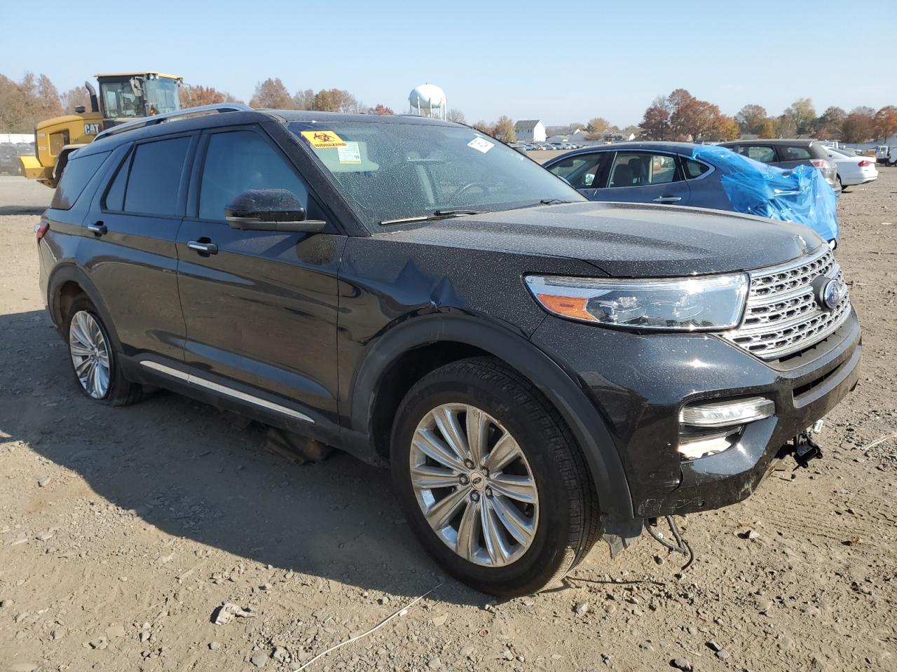2021 Ford Explorer VIN 1FMSK8FH1MGA51983 Copart auction photo, side / front end damage thumbnail 4
