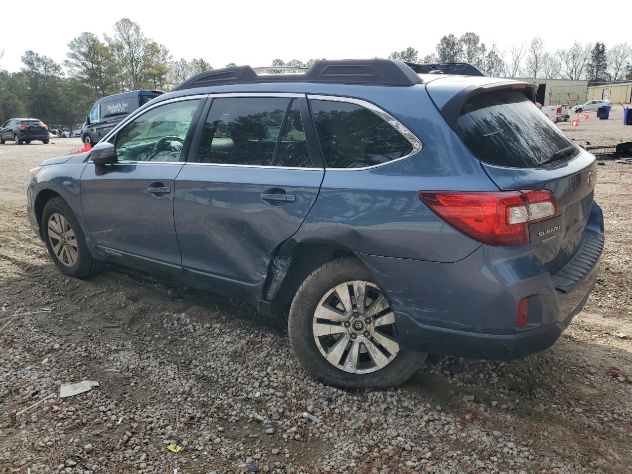 2015 Subaru Outback VIN 4S4BSAFC1F3288348 Copart auction photo, side / rear end damage thumbnail 2