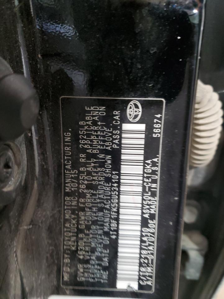 2016 Toyota Camry VIN 4T1BF1FK5GU534101 Copart auction photo, front end damage thumbnail 12