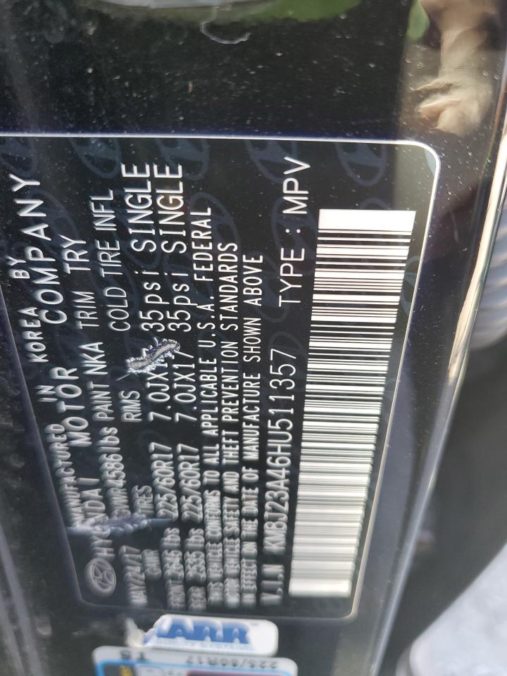 2017 Hyundai Tucson VIN KM8J23A46HU511357 Copart auction photo, all over damage thumbnail 13
