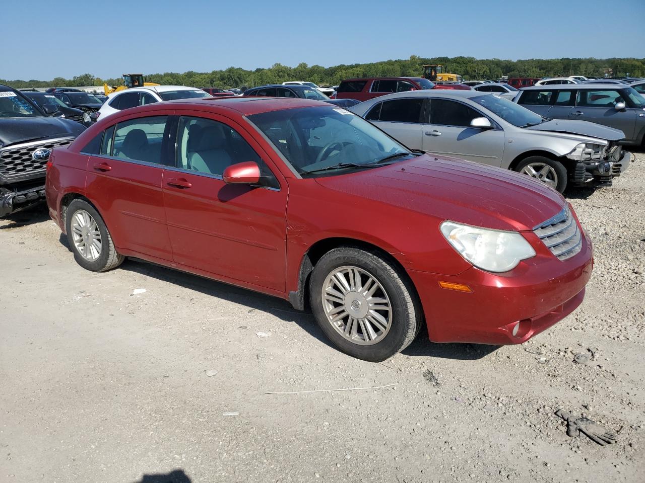 2008 Chrysler Sebring VIN 1C3LC56R18N239390 Copart auction photo, side / front end damage thumbnail 4