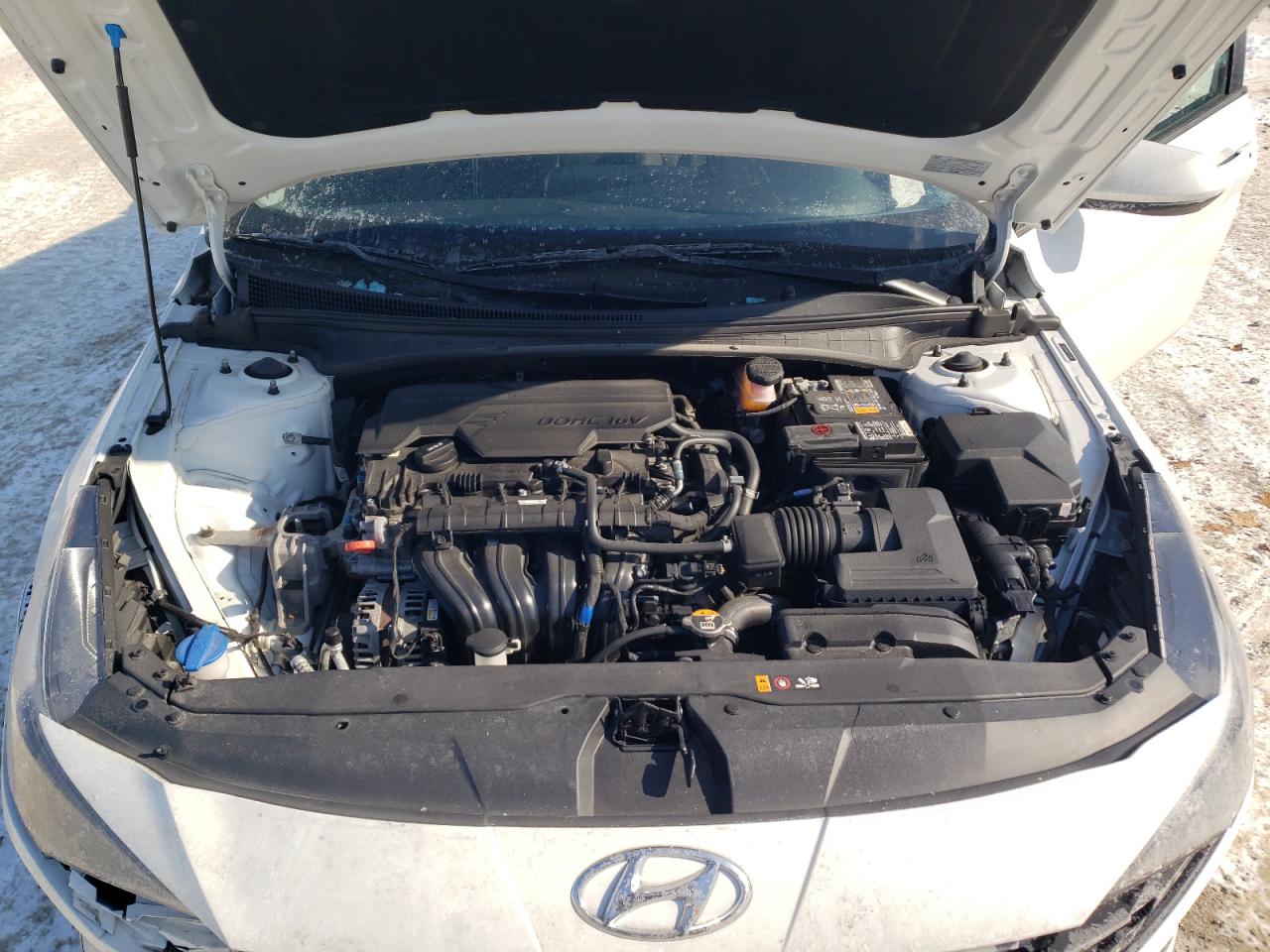 2021 Hyundai Elantra VIN 5NPLS4AG1MH033222 Copart auction photo, front end / rear end damage thumbnail 12