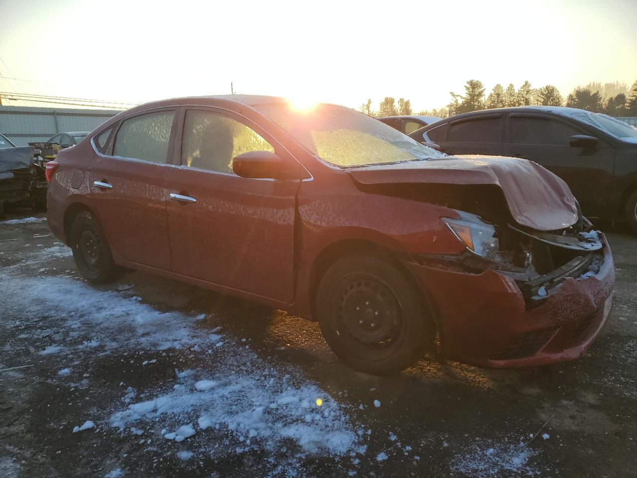 2017 Nissan Sentra VIN 3N1AB7AP8HY307939 Copart auction photo, front end / side damage thumbnail 4