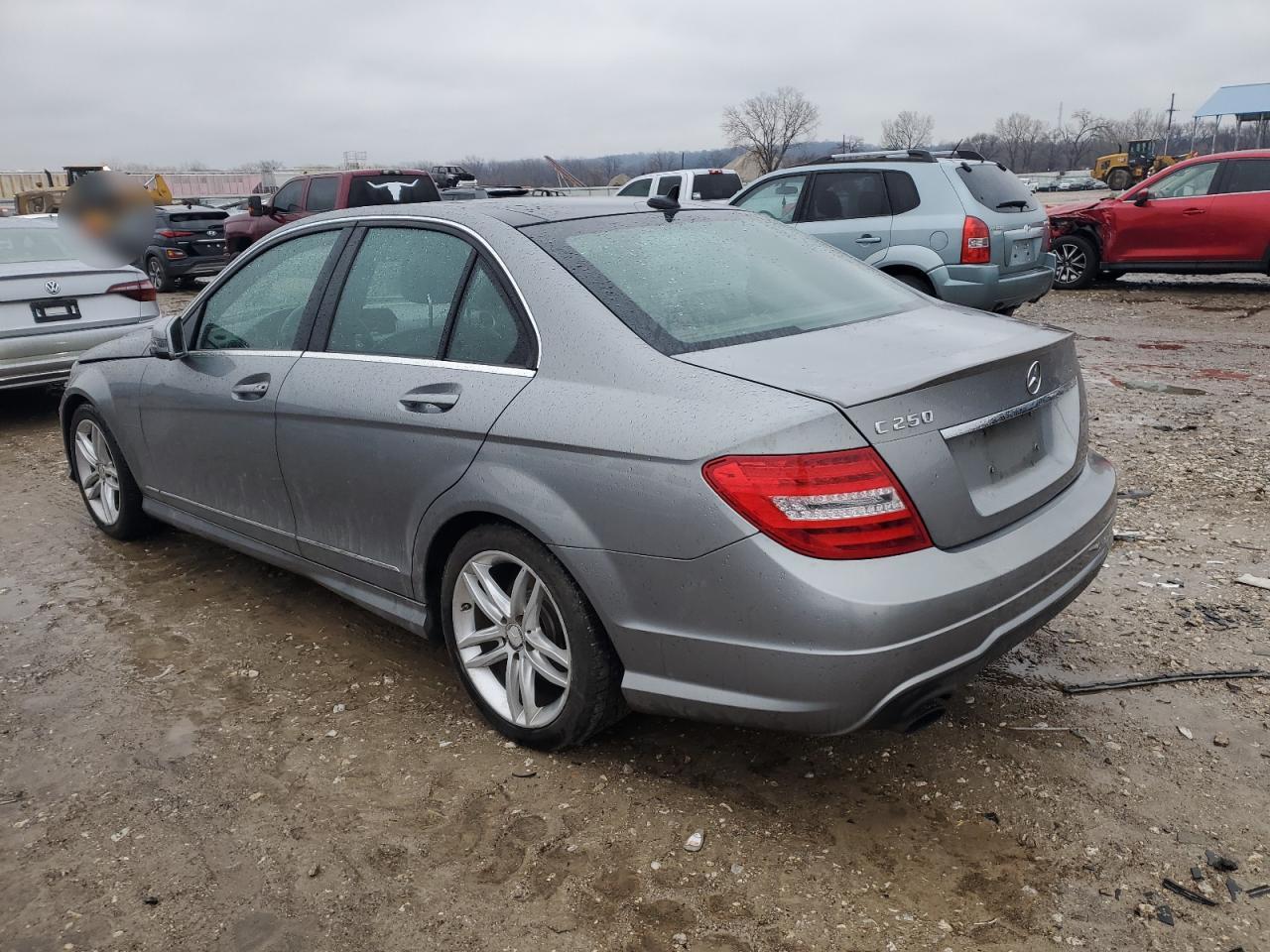 2014 Mercedes-Benz C-klasse VIN WDDGF4HBXEA964431 Copart auction photo, front end damage thumbnail 2