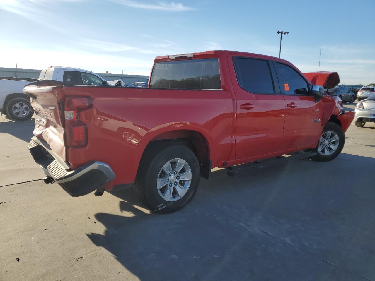 2022 Chevrolet Silverado VIN 3GCPWCED2NG129743 Copart auction photo, front end / hail damage thumbnail 3