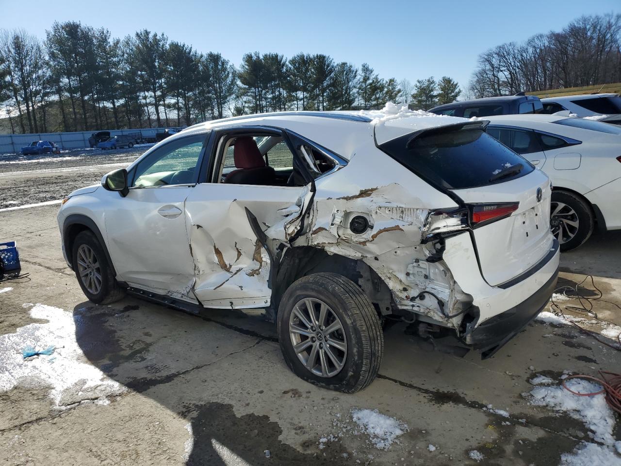 2021 Lexus NX VIN JTJDARDZ2M5023006 Copart auction photo, rear end / side damage thumbnail 2