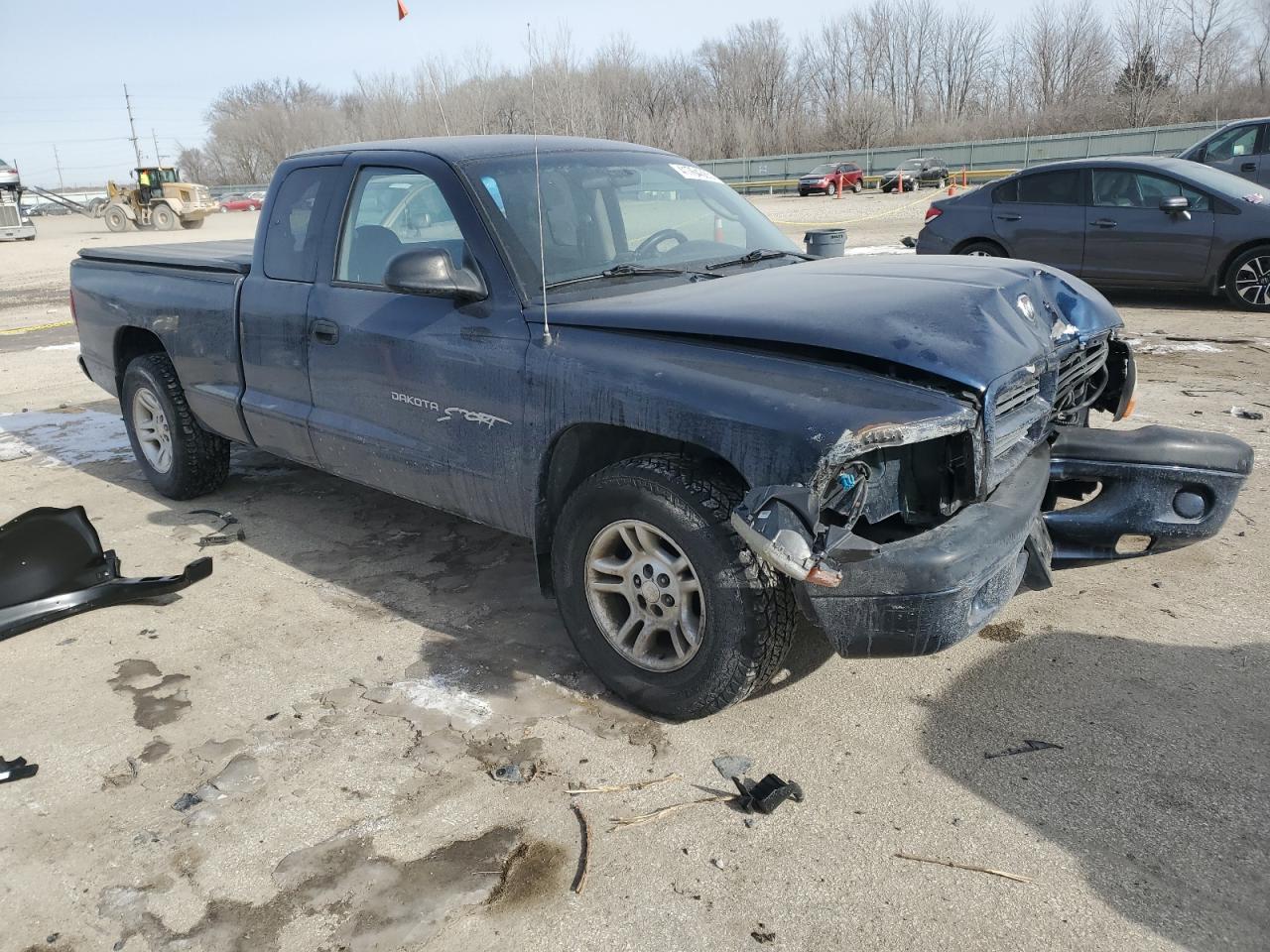 2001 Dodge Dakota VIN 1B7GL22XX1S273996 Copart auction photo, front end / side damage thumbnail 4