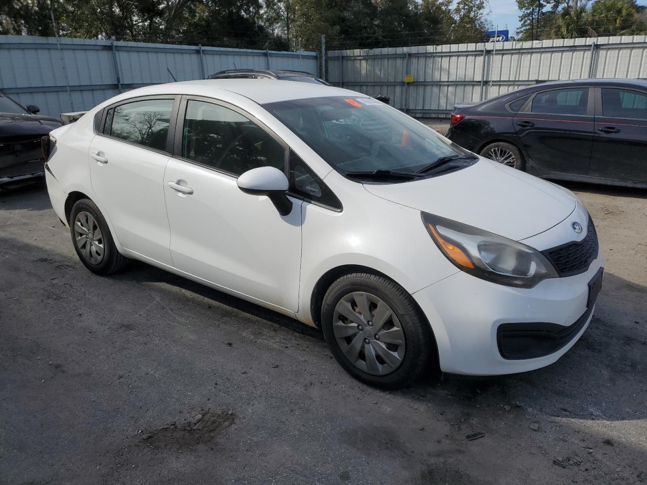 2014 KIA Rio VIN KNADM4A38E6389056 Copart auction photo, rear end damage thumbnail 4