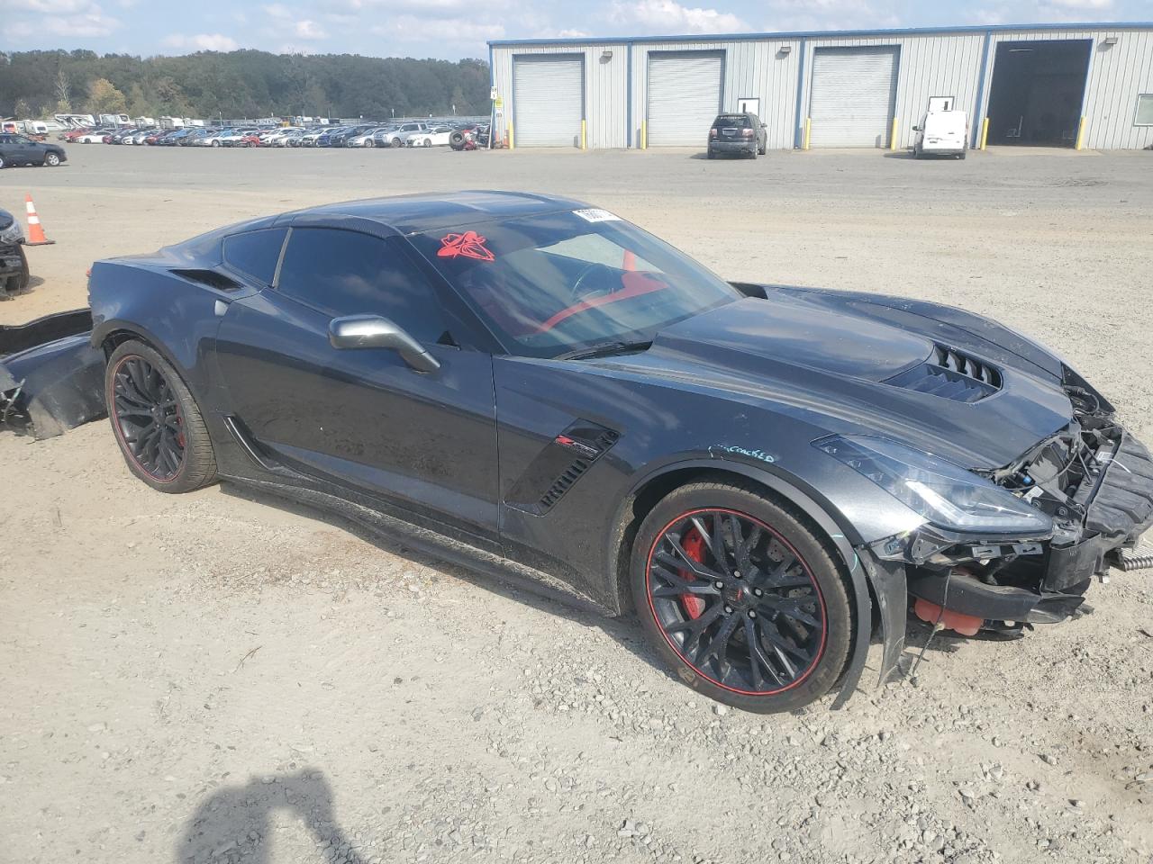 2017 Chevrolet Corvette VIN 1G1YR2D61H5600116 Copart auction photo, front end / all over damage thumbnail 4