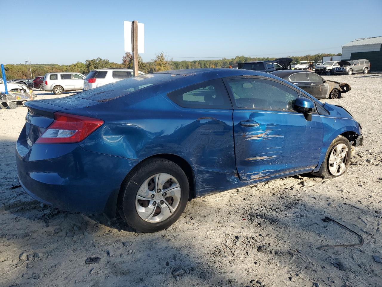2013 Honda Civic VIN 2HGFG3B59DH525920 Copart auction photo, all over damage thumbnail 3