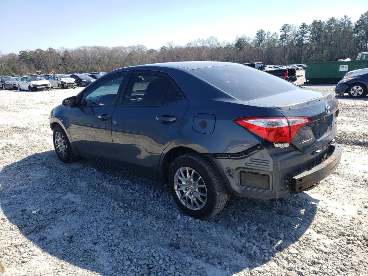 2015 Toyota Corolla VIN 2T1BPRHEXFC249588 Copart auction photo, all over damage thumbnail 2