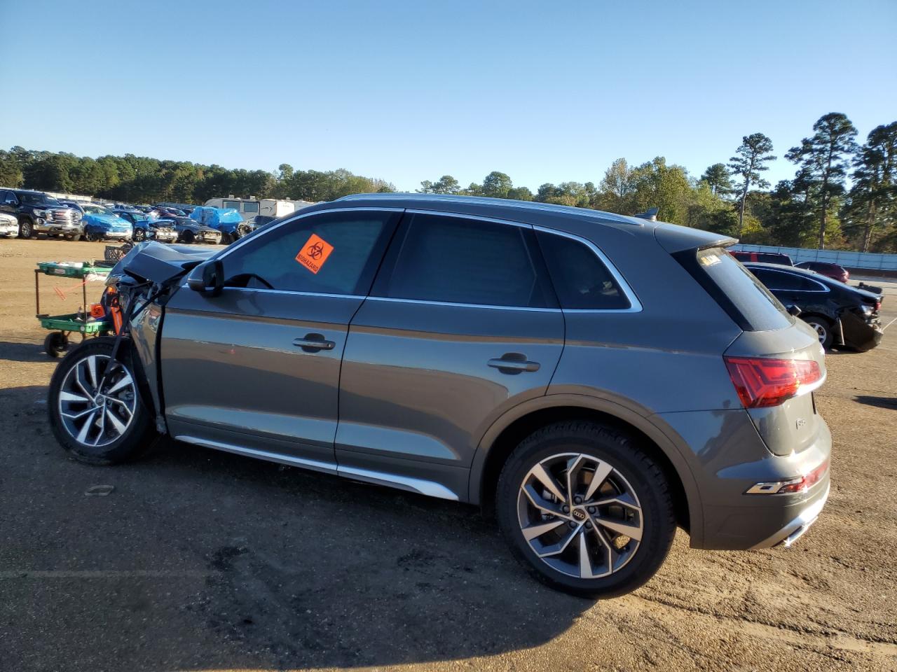 2023 Audi Q5 VIN WA1EAAFY9P2007852 Copart auction photo, front end / side damage thumbnail 2