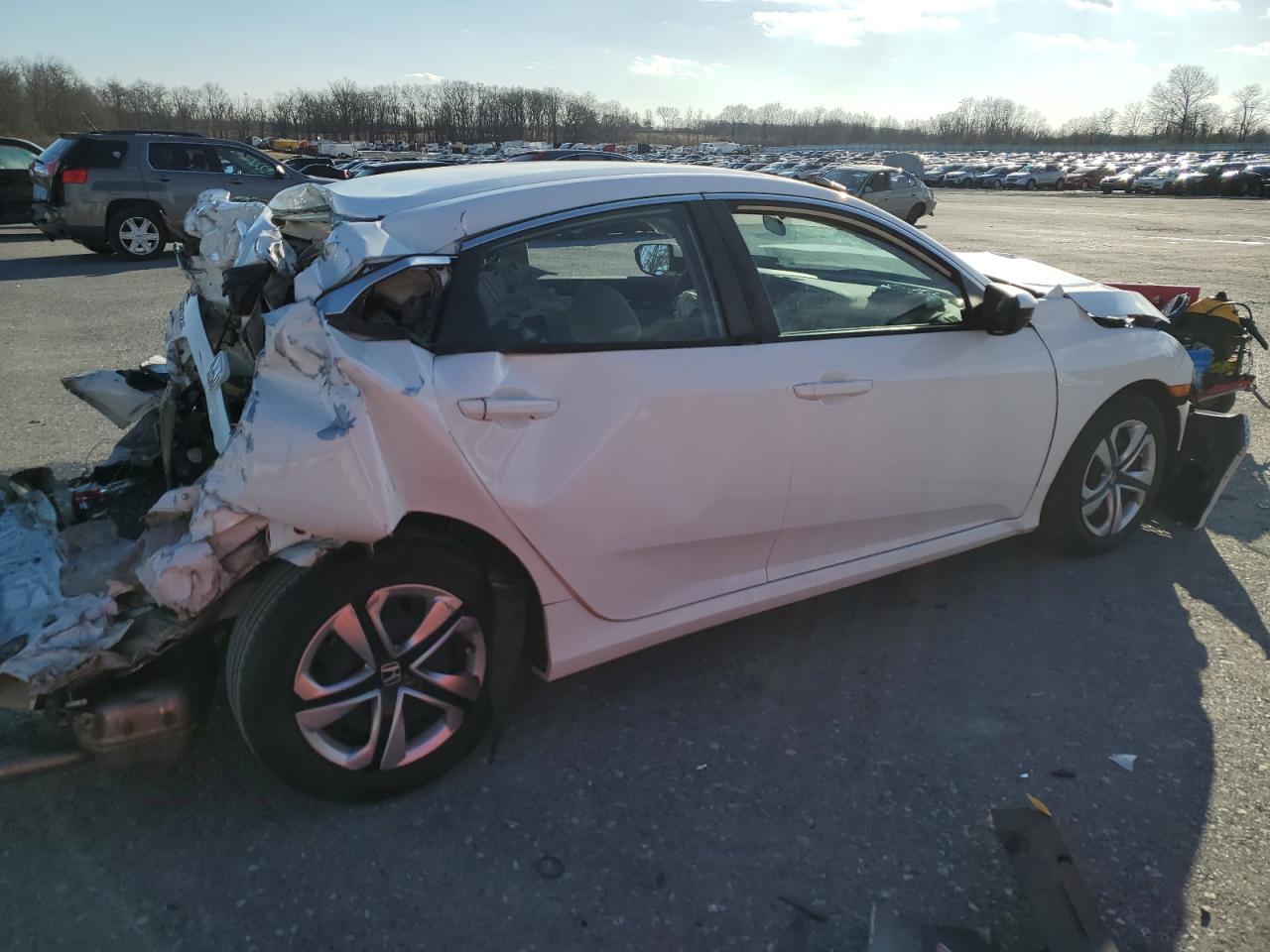 2017 Honda Civic VIN 2HGFC2F50HH574185 Copart auction photo, all over damage thumbnail 3