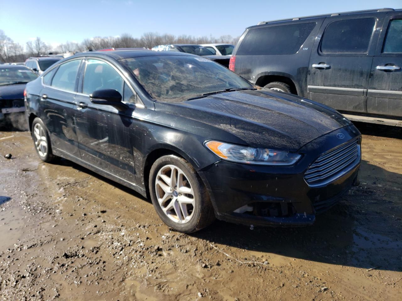 2014 Ford Fusion VIN 1FA6P0H71E5401452 Copart auction photo, side / front end damage thumbnail 4