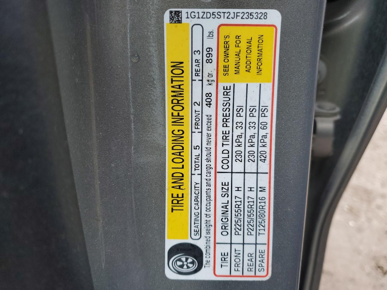 2018 Chevrolet Malibu VIN 1G1ZD5ST2JF235328 Copart auction photo, front end / minor dent/scratches damage thumbnail 13
